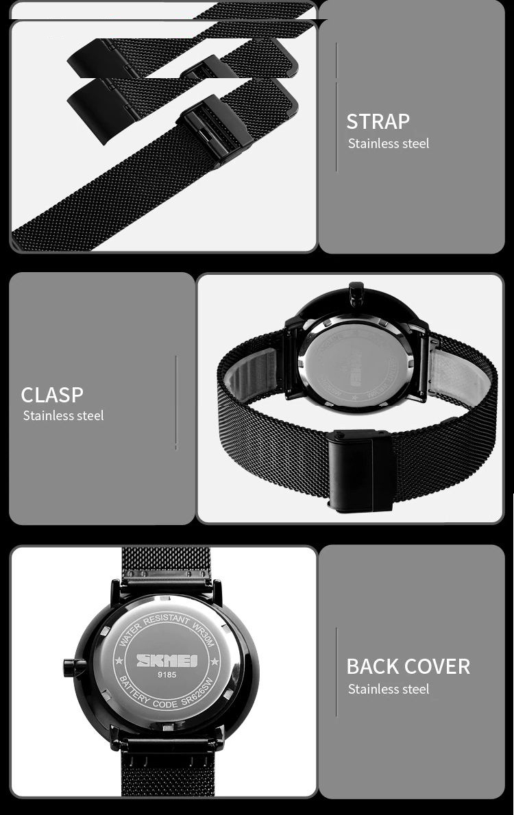 ساعت مچی عقربه ای مردانه اسکمی کد 9185