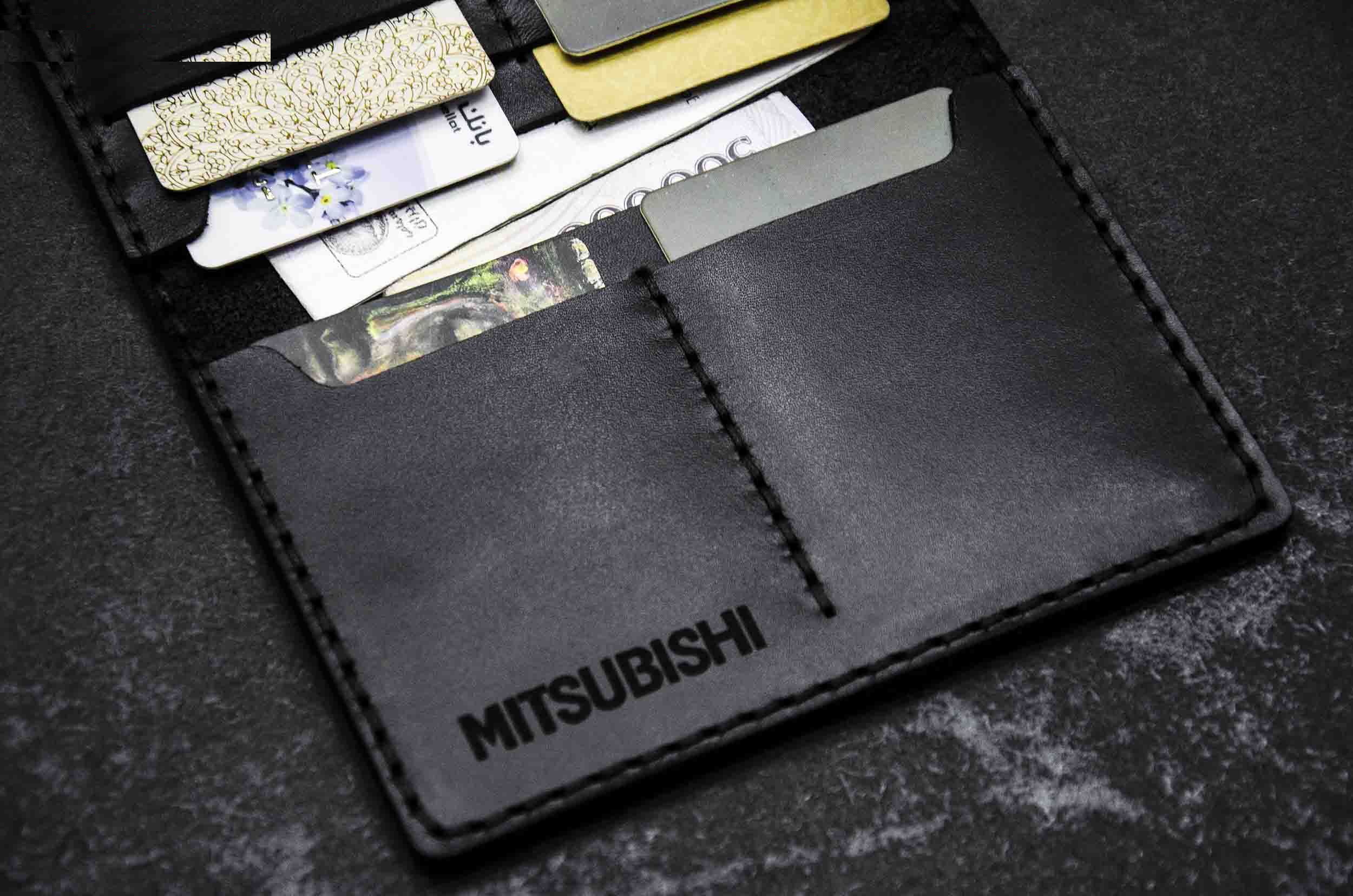 کیف مدارک خودرو چرمینه اسپرت طرح میتسوبیشی کد 77024-B