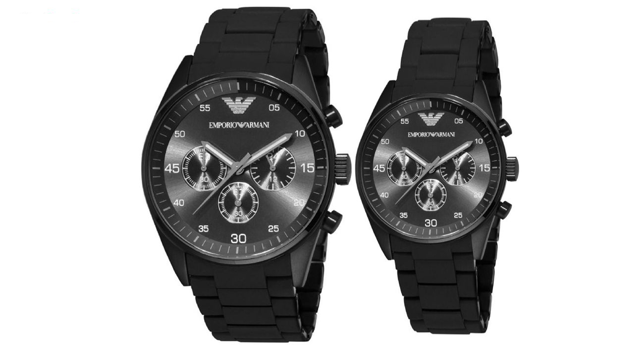 ست ساعت مچی عقربه ای زنانه و مردانه کد A-0002