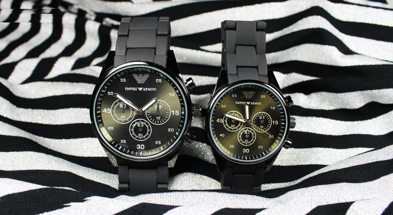 ست ساعت مچی عقربه ای زنانه و مردانه کد A-0002