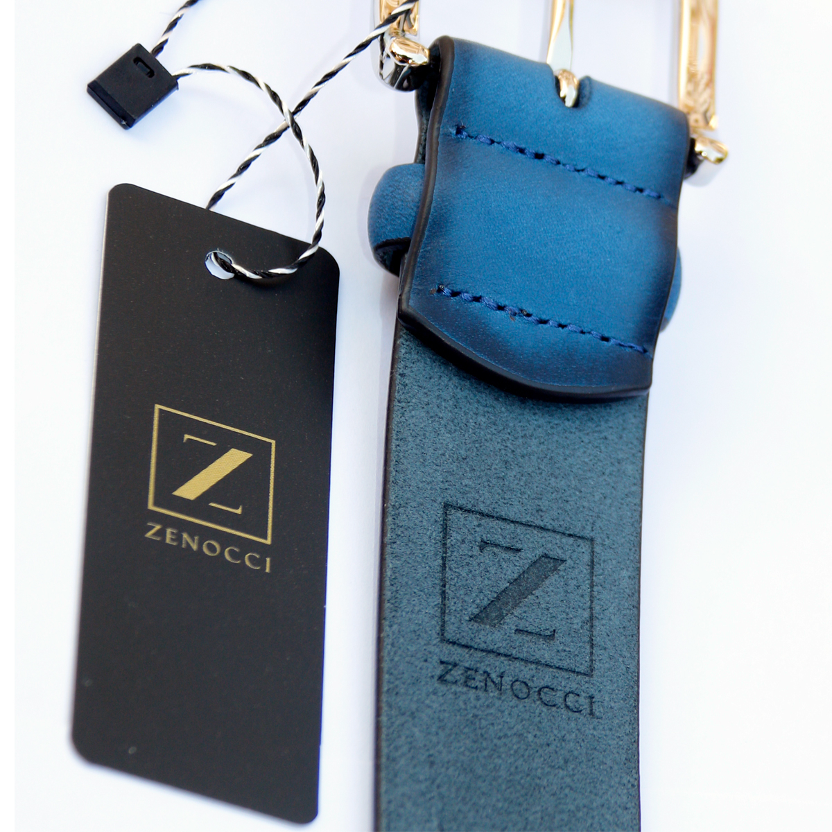 کمربند مردانه زنوچی مدل چرم طبیعی زبانه دار کد 424