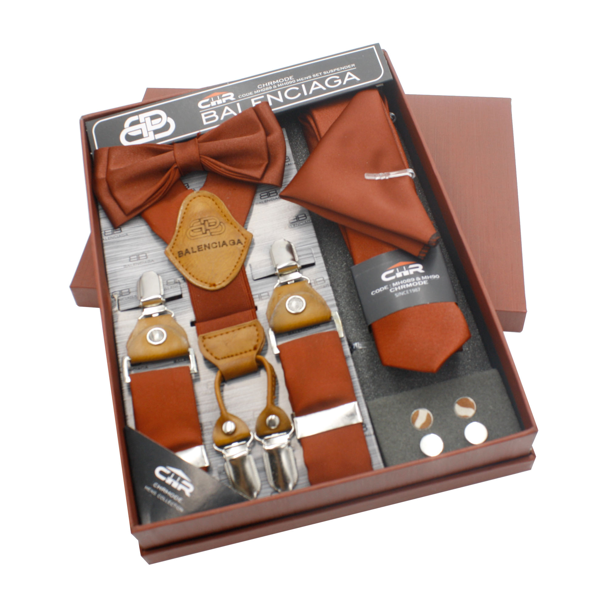 ست ساسبند و کراوات و پاپیون مردانه سی اچ آر کد MH090GY