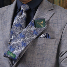 ست کراوات و دستمال جیب مردانه نسن مدل T252