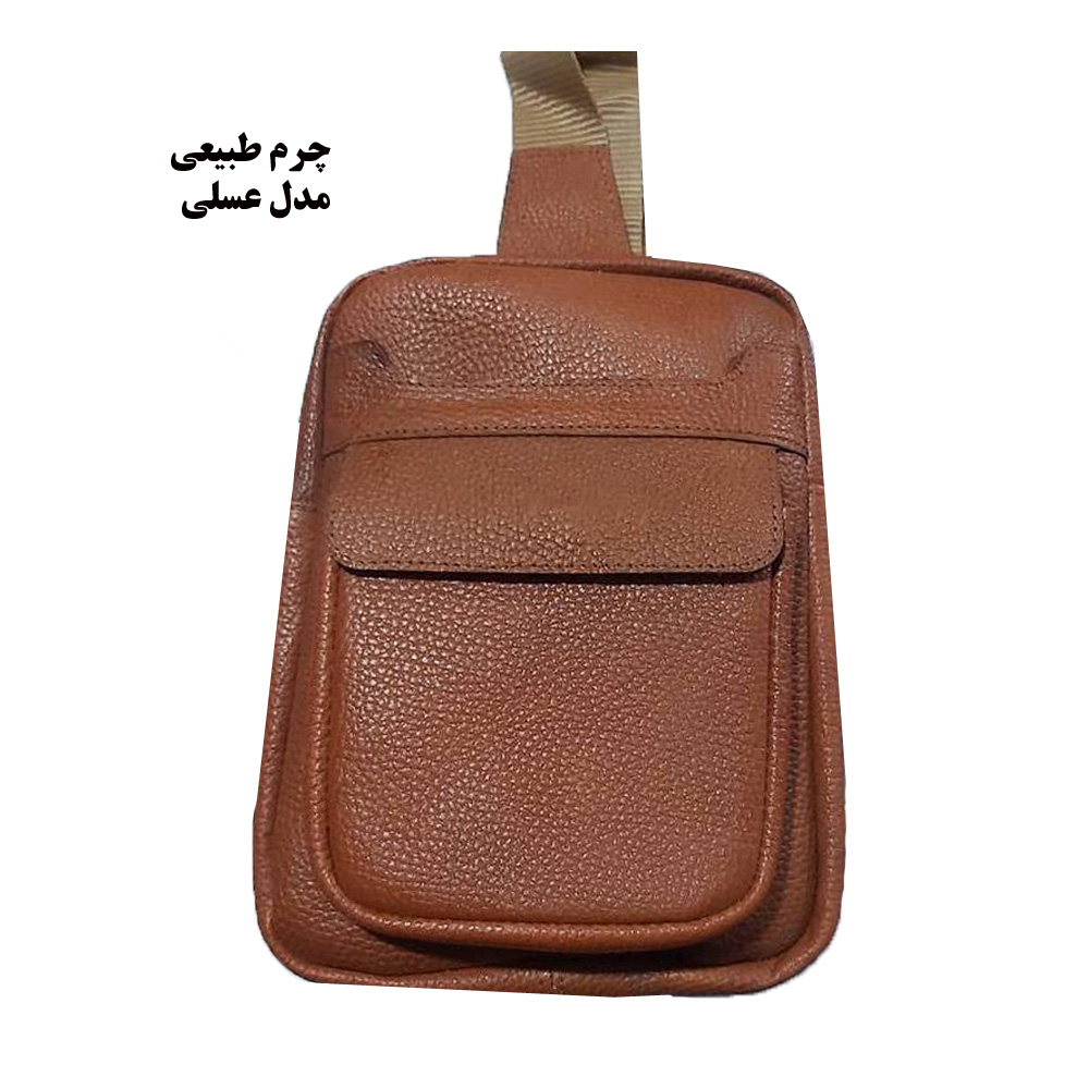 کیف کراس بادی مدل وی-107 چرم طبیعی فلوتر