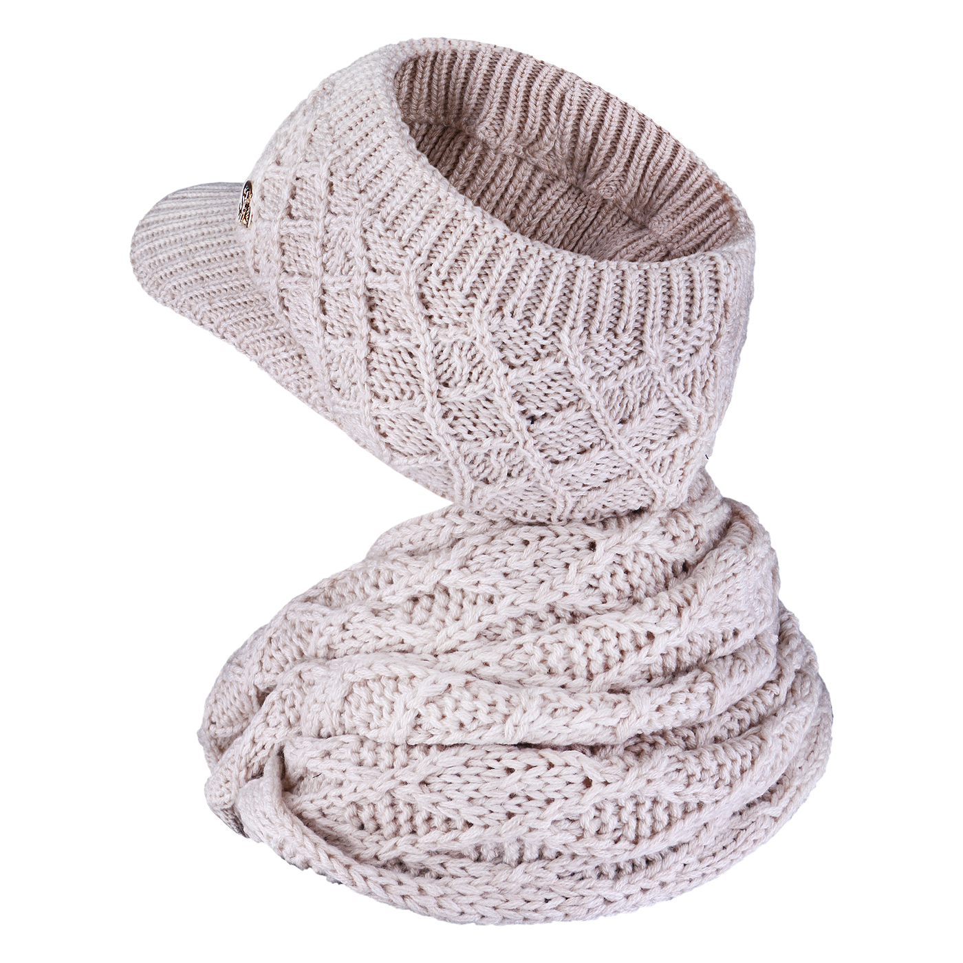 کلاه و شال گردن و ساق دست بافتنی سام مدل نقابدار رو باز کد 532