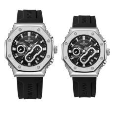 ست ساعت مچی عقربه ای زنانه و مردانه نیوی فورس مدل NF8035SBW