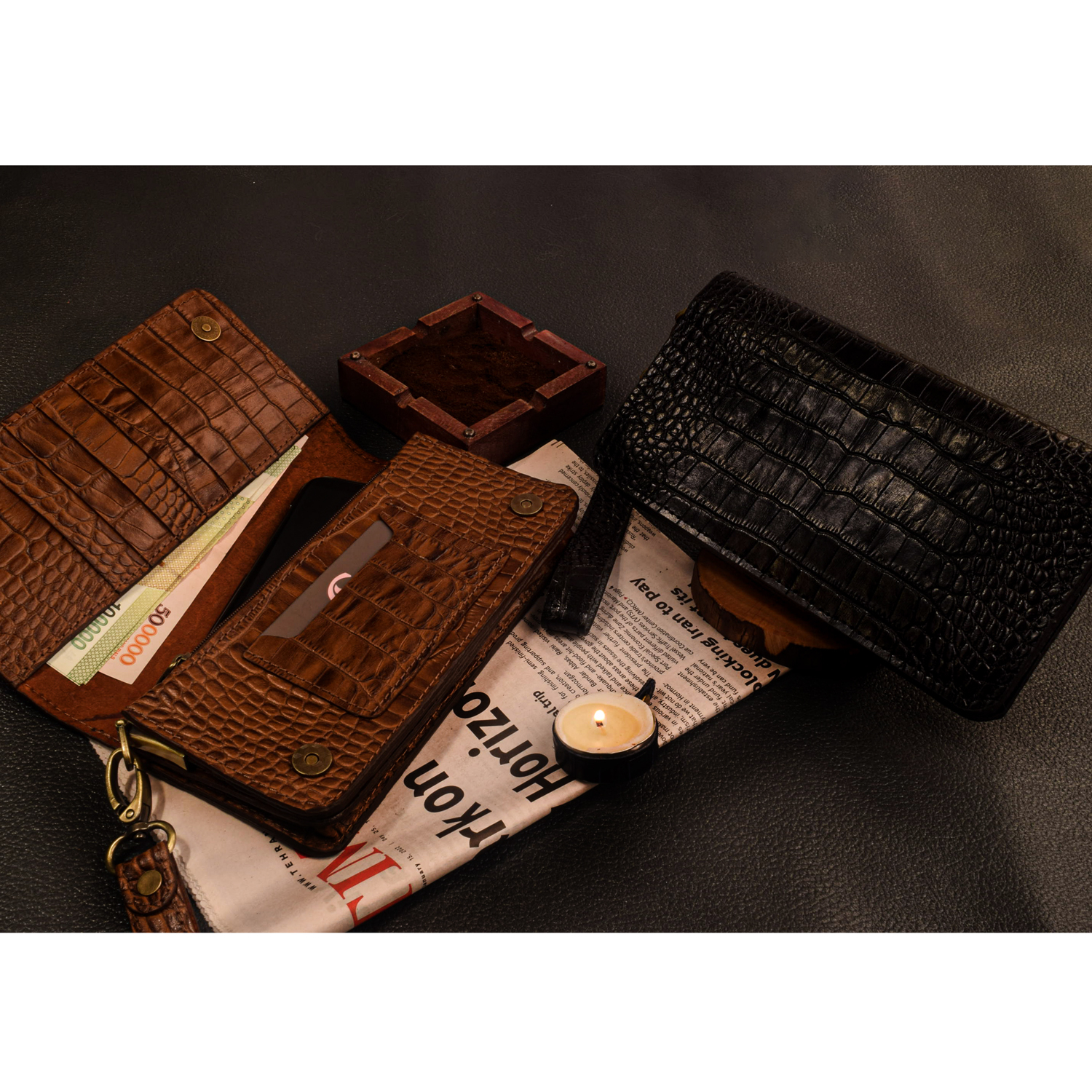 کیف پول چرم عطارد مدل K08