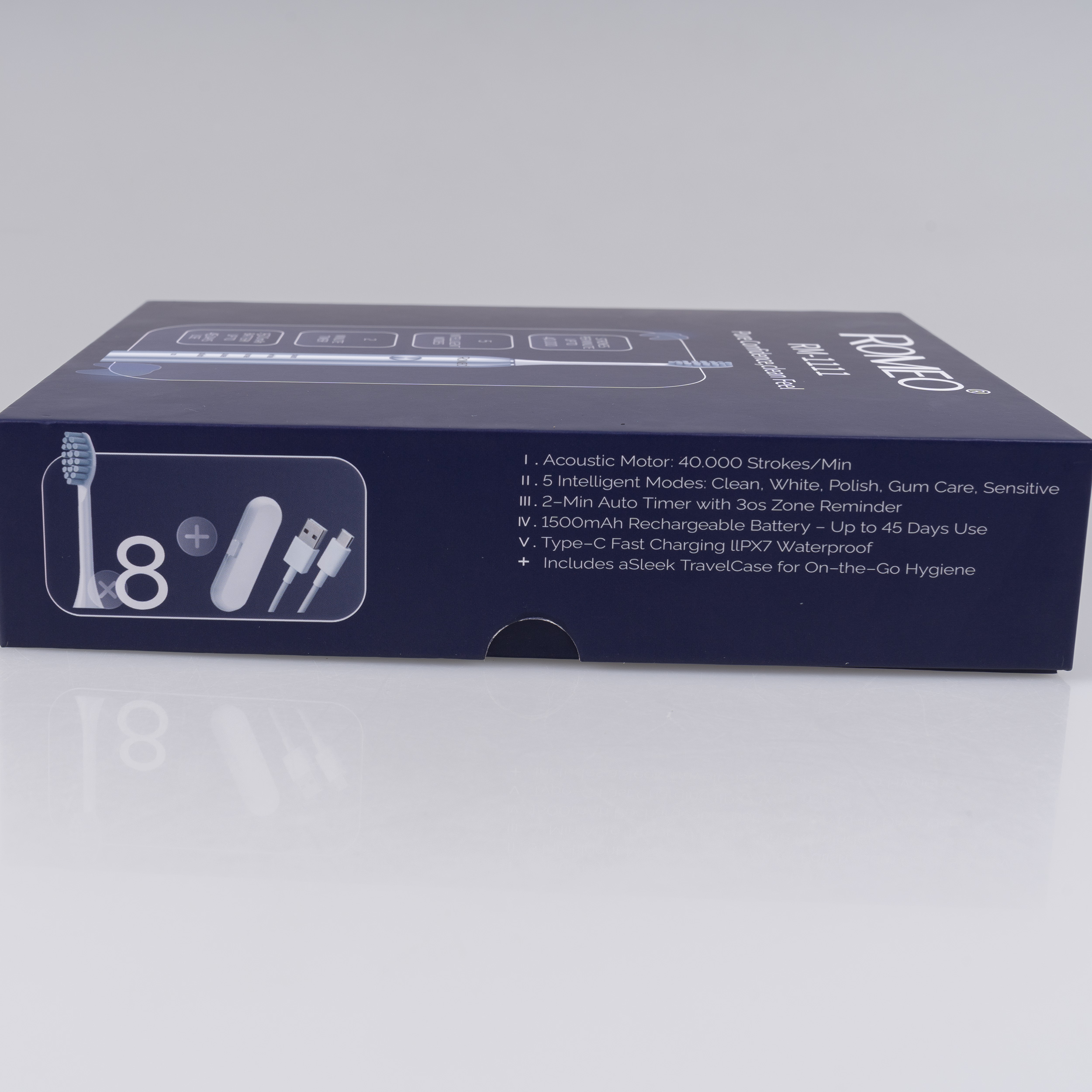 مسواک برقی رومئو مدل Rm-1111 به همراه ۸ سری یدک