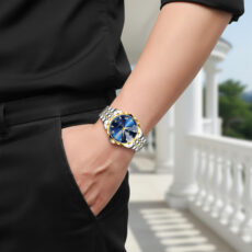 ساعت مچی عقربهای کوارتز مردانه اُ لِوز مدل تک موتوره دی دیت بند استیل قفل مخفی کد ۲