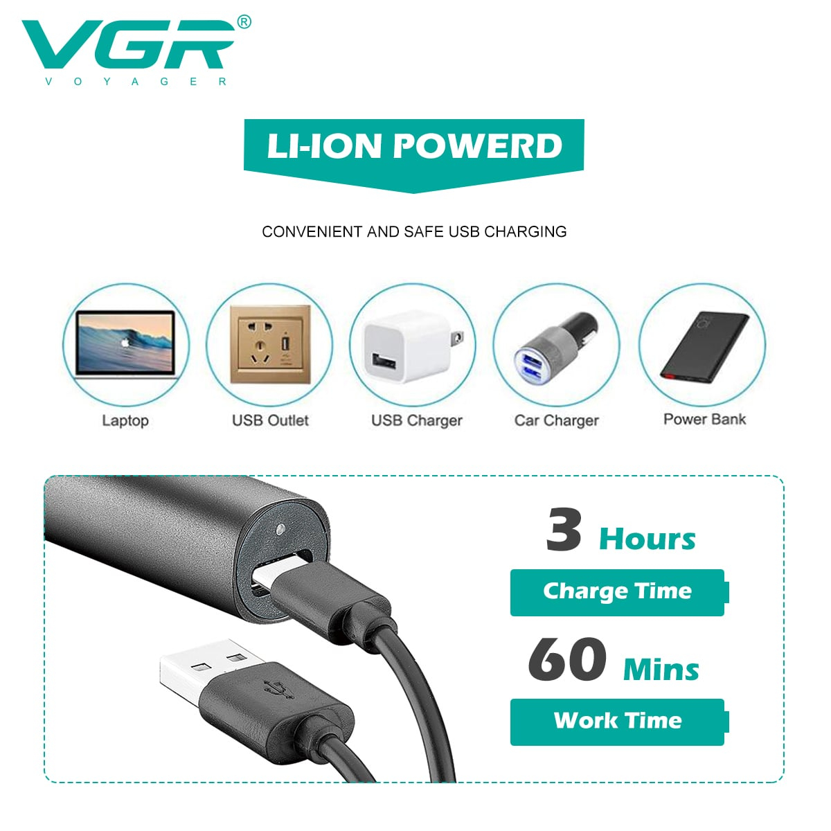 موزن گوش و بینی و خط زن وی جی ار مدل V615