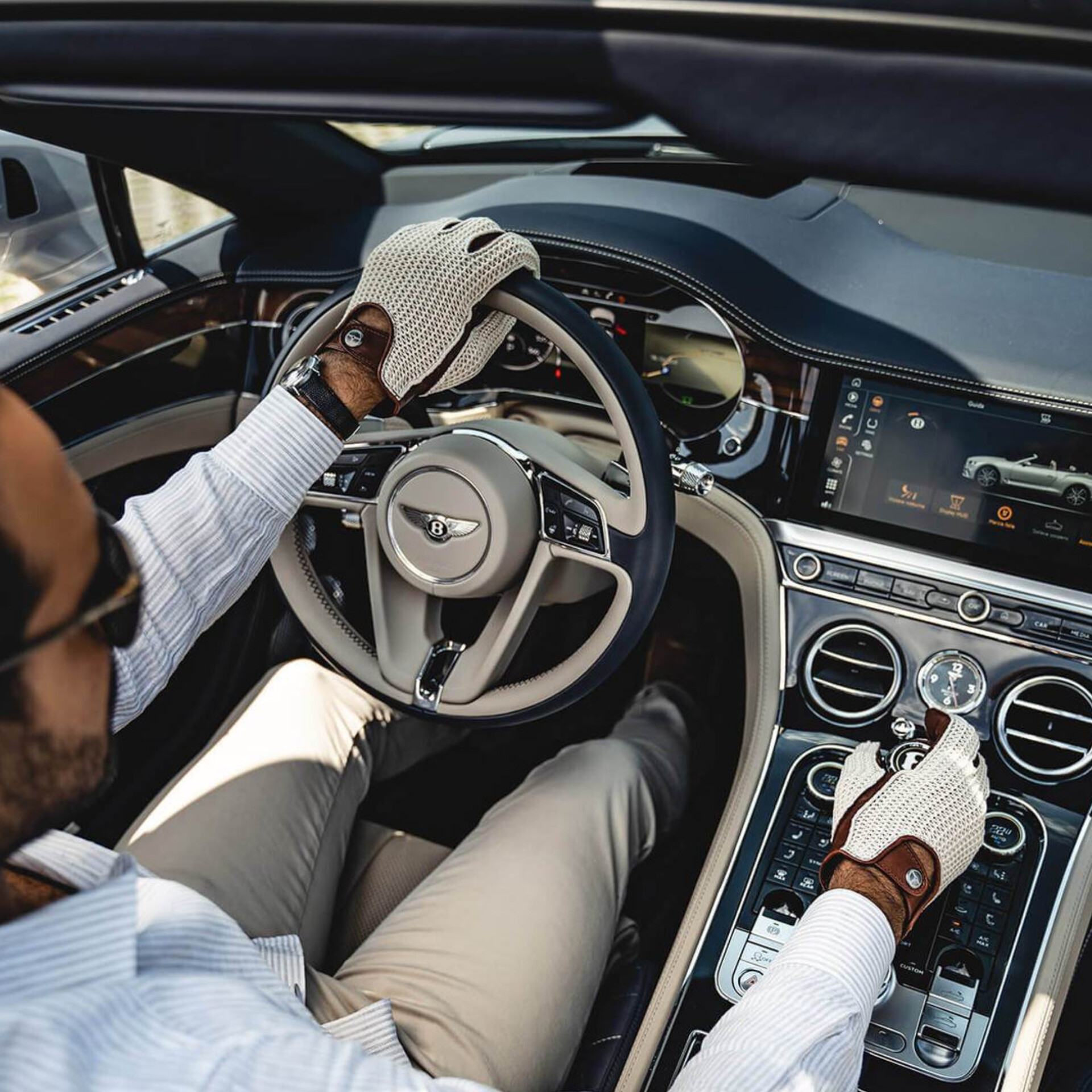 دستکش مدل رانندگی چرم کد G11