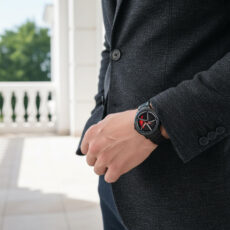 ساعت مچی عقربه‌ای مردانه کوارتز مدل  رینگی متحرک کد WH24