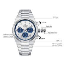 ساعت مچی عقربه‌ای کوارتز مردانه نیوی فورس مدل سه موتوره کد NF8048