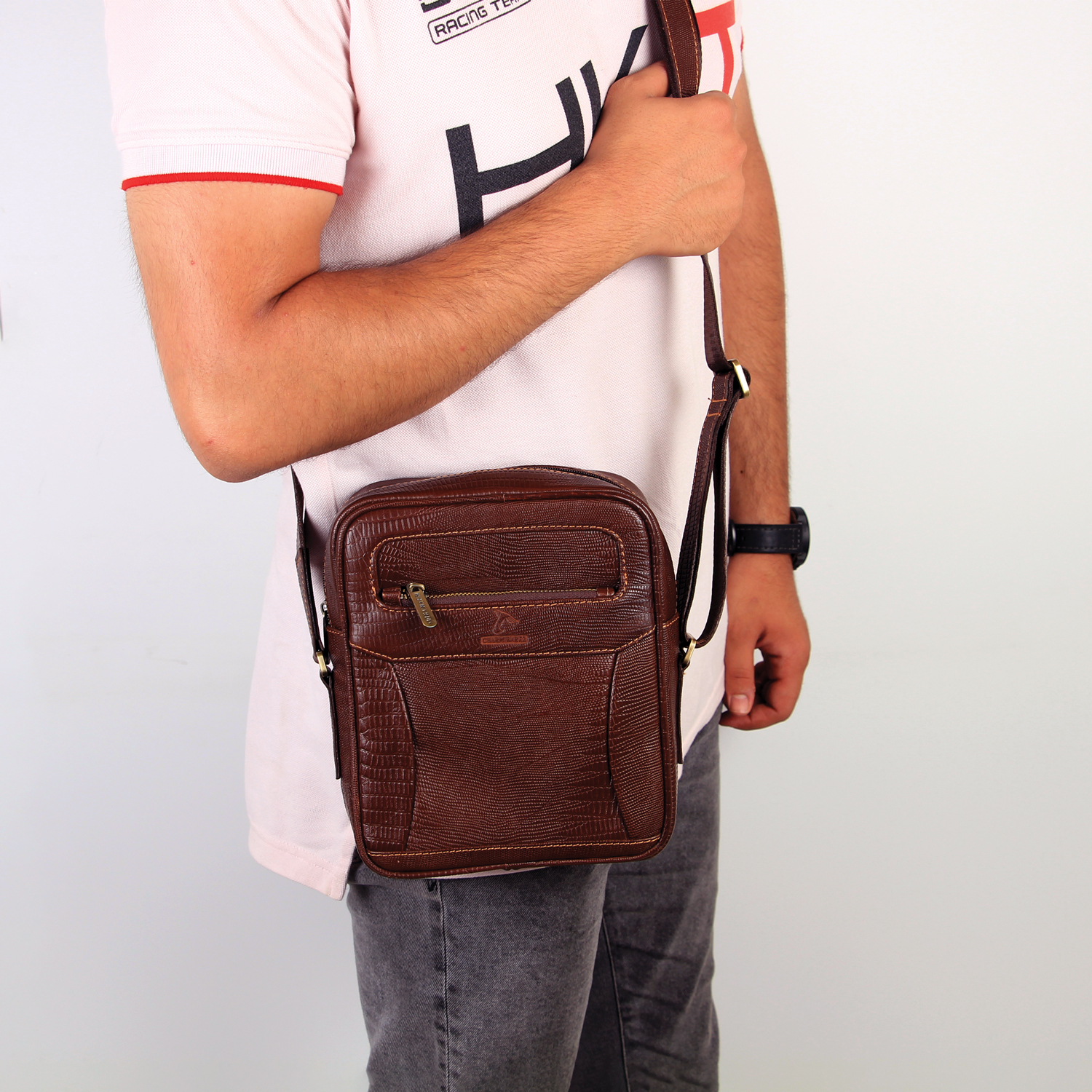 کیف رودوشی چرم بارز مدل DG67.Lizard