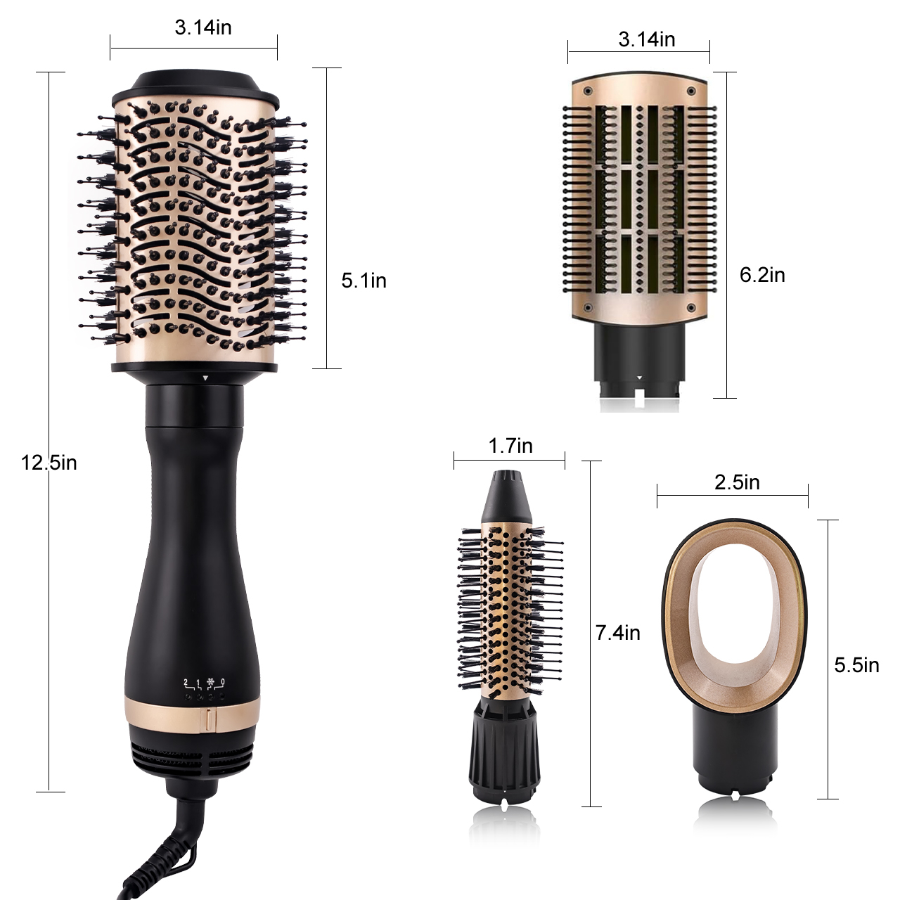 سشوار برس دار حالت دهنده 1000 وات هاتکر مدل HT-300