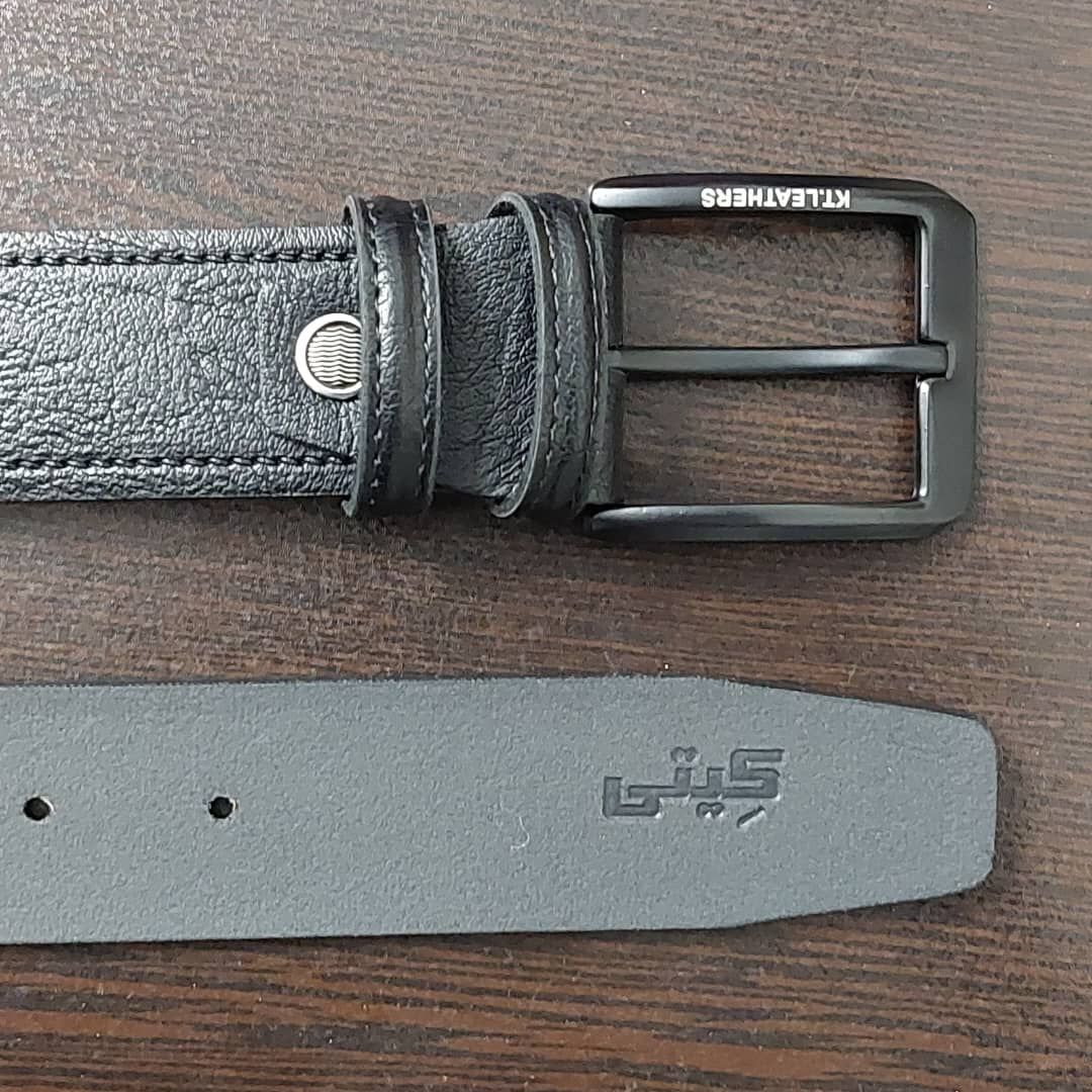 کمربند مردانه کیتی مدل چرم صنعتی قلابدار PRO206IN200