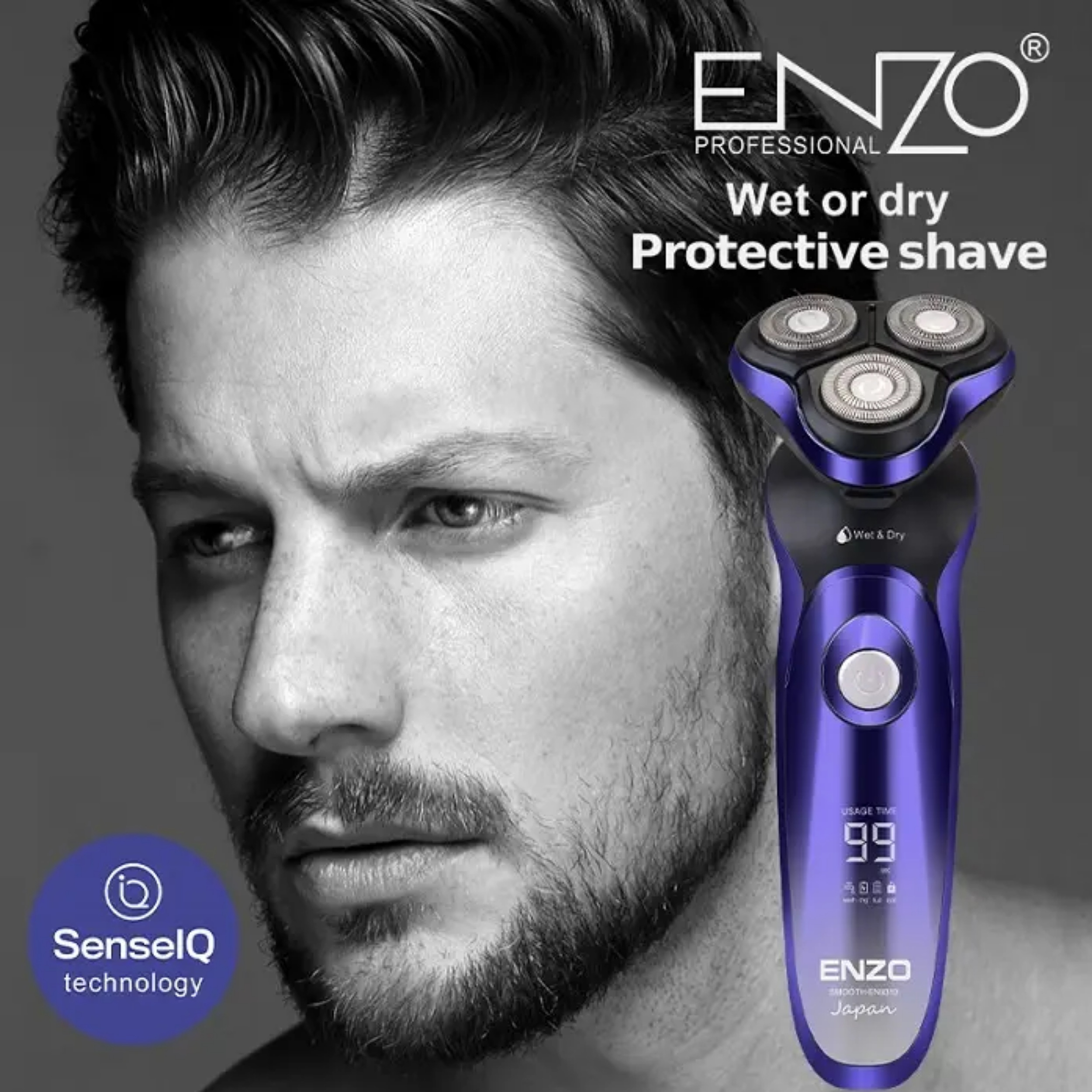 ست ماشین اصلاح موی صورت و بدن شارژی انزو پروفیشینال مدل EN-9310 2in1