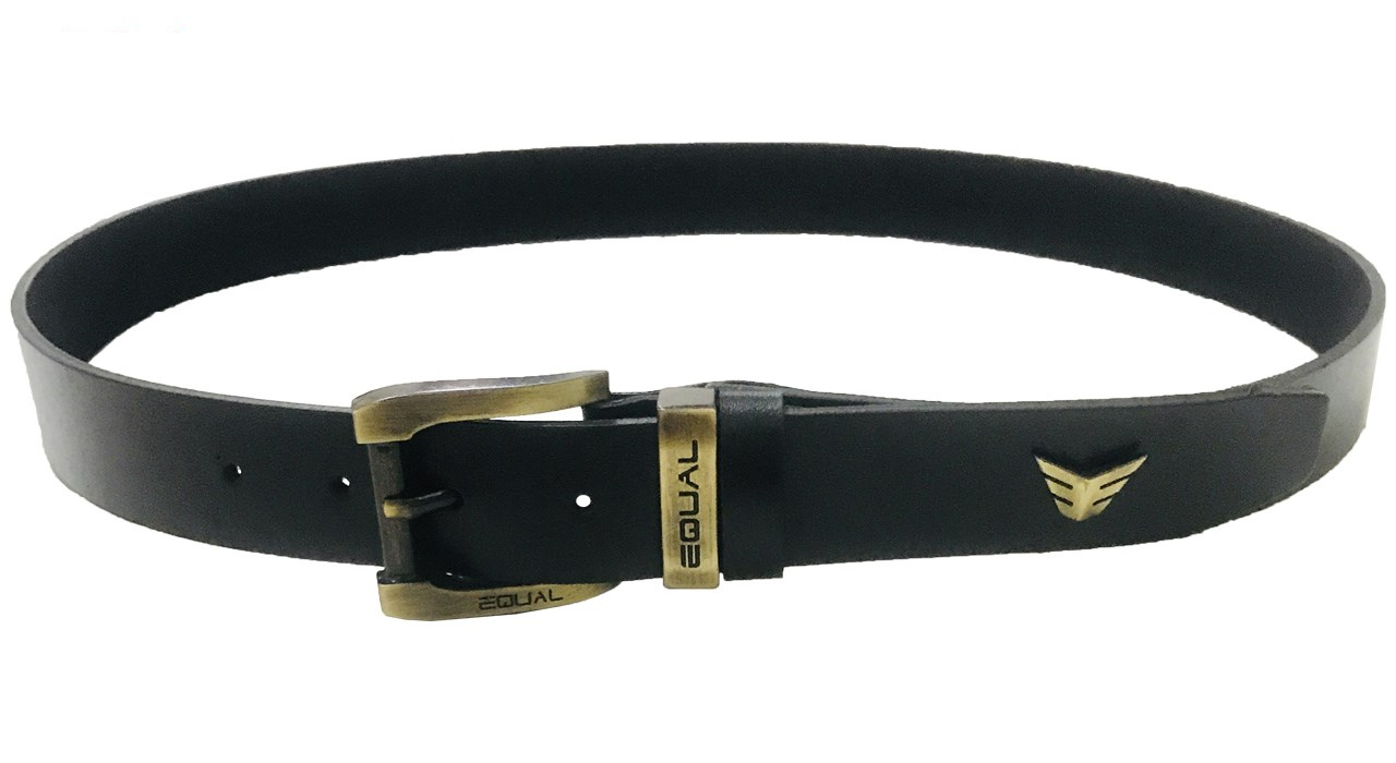 کمربند مردانه چرم طرح Equal Lb1 Black