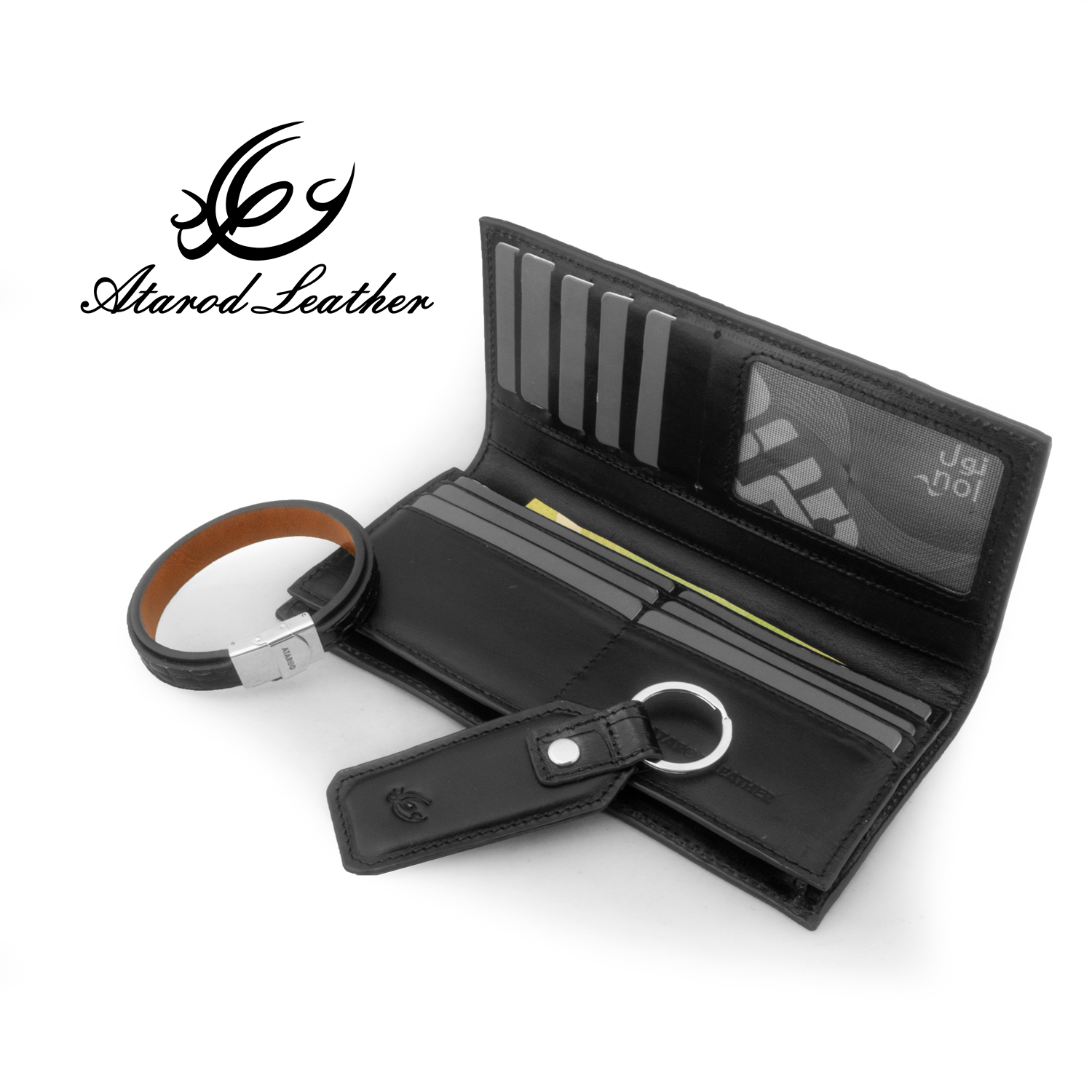 ست هدیه مردانه چرم عطارد مدل چرم طبیعی کد A105