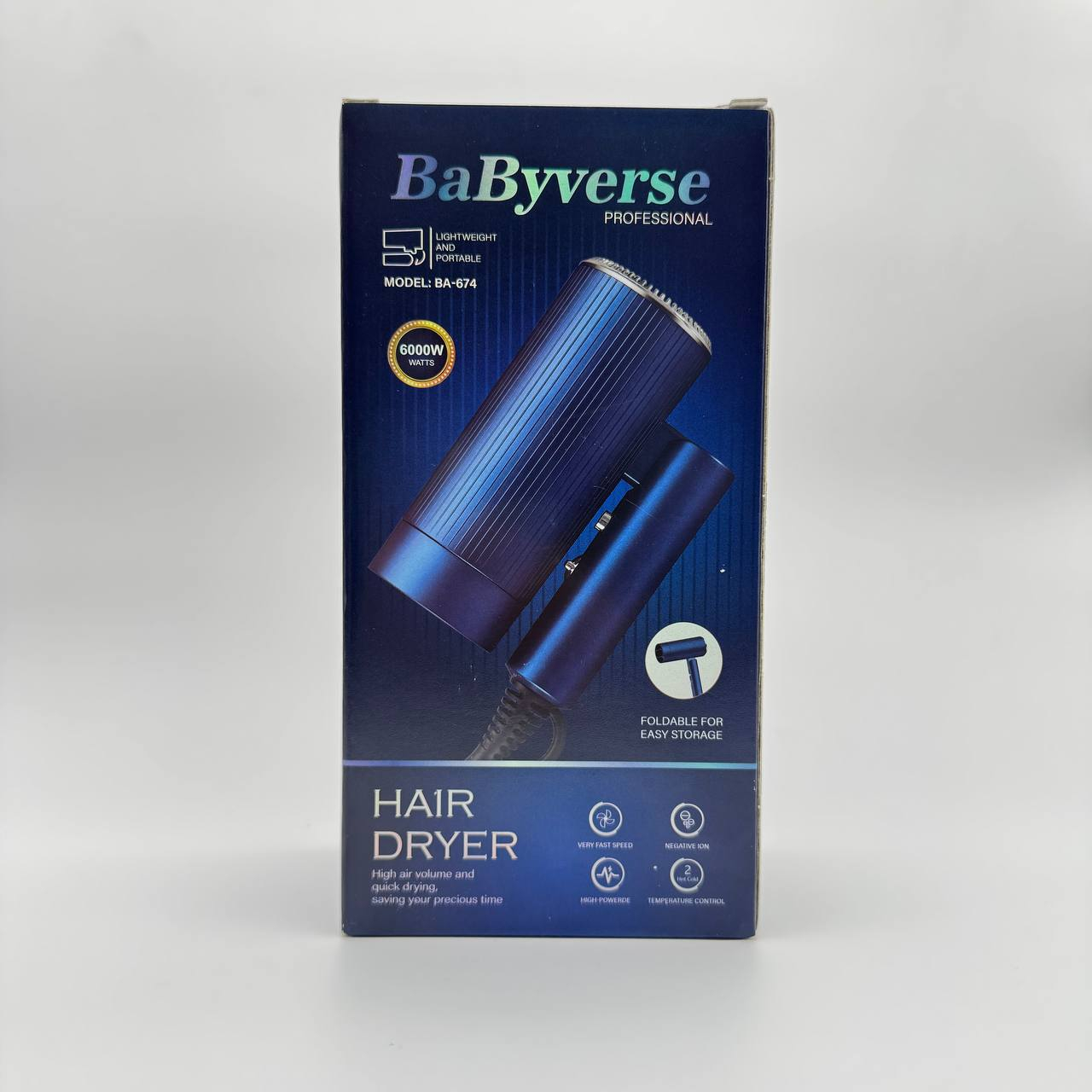 سشوار مسافرتی 6000 وات بیبیورس مدل BA-674