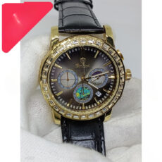 ساعت مچی عقربه‌ای کوارتز مردانه بین باند مدل اسپرت لوکس سه موتور فعال کرنوگراف بند چرم کد BN2