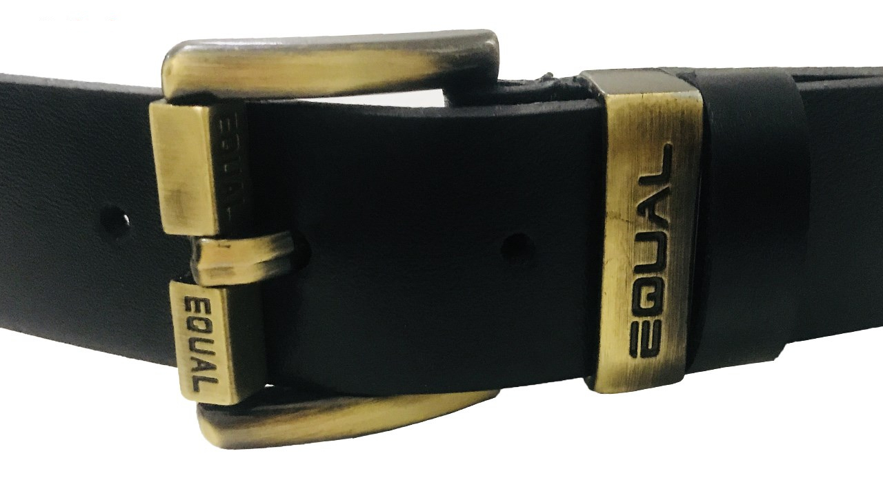 کمربند مردانه چرم طرح Equal Lb1 Black