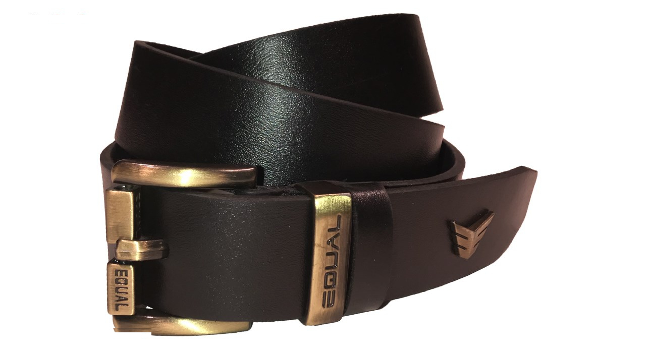 کمربند مردانه چرم طرح Equal Lb1 Black
