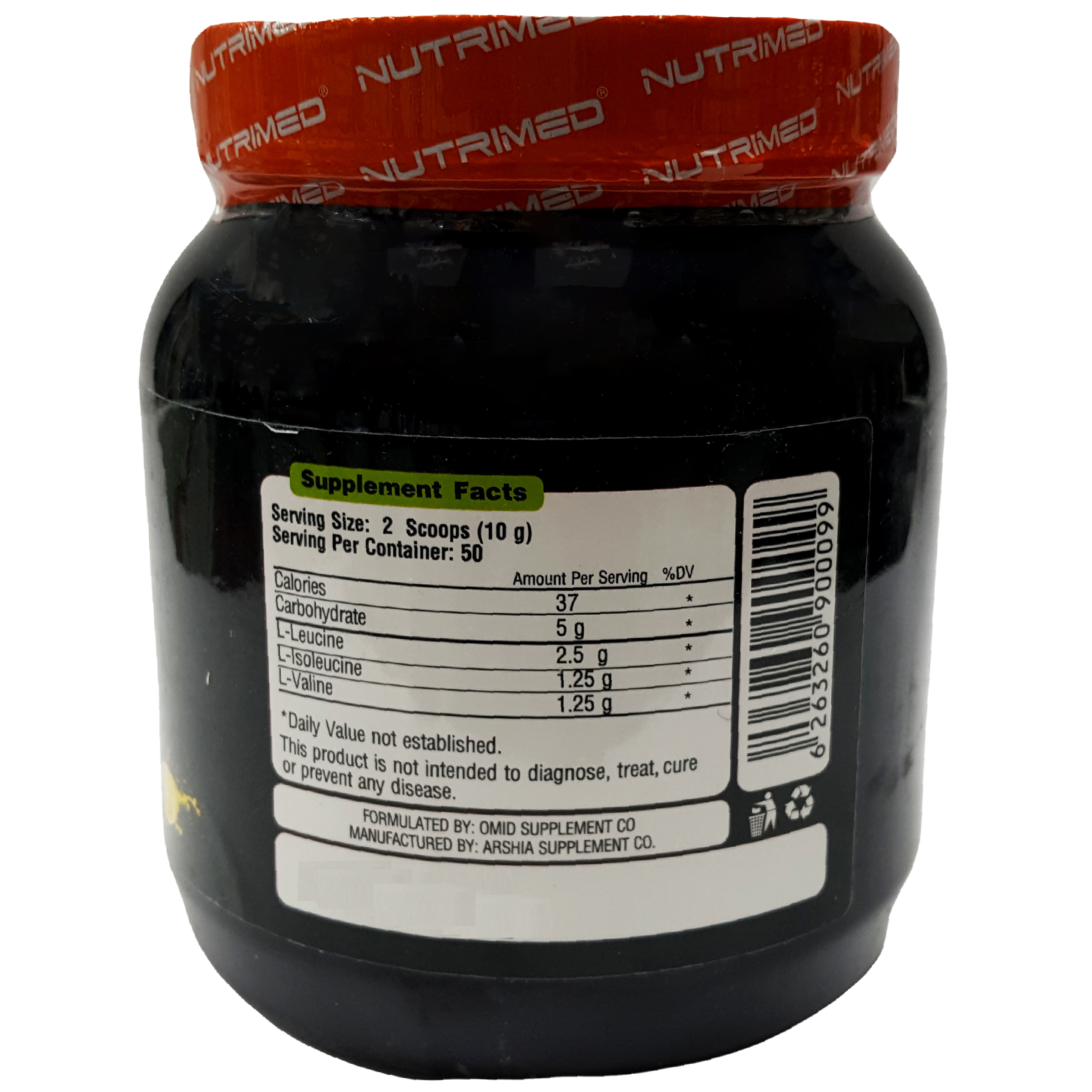 پودر بی سی ای ای با طعم لیمو  نوتریمد-500 گرم