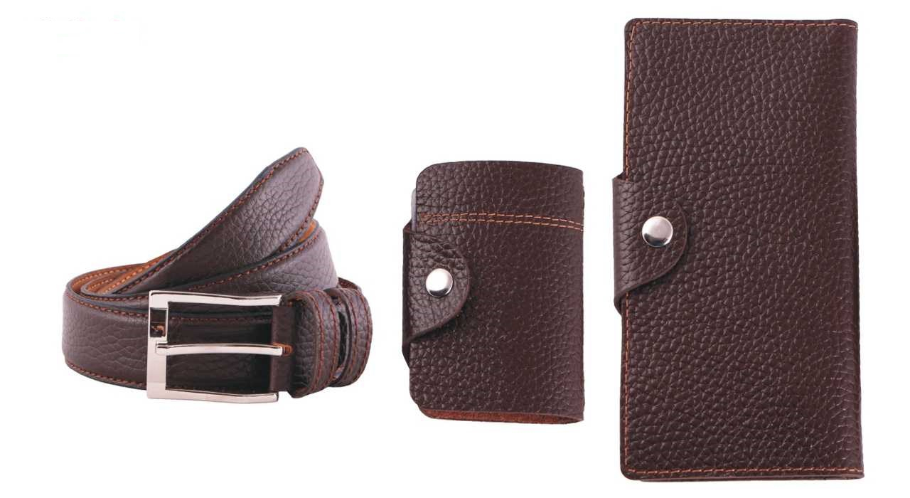 ست هدیه چرم ما مدل دکمه دار