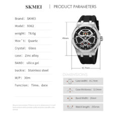 ساعت مچی عقربه‌ای کوارتز مردانه اسکمی مدل 9362 SIBK