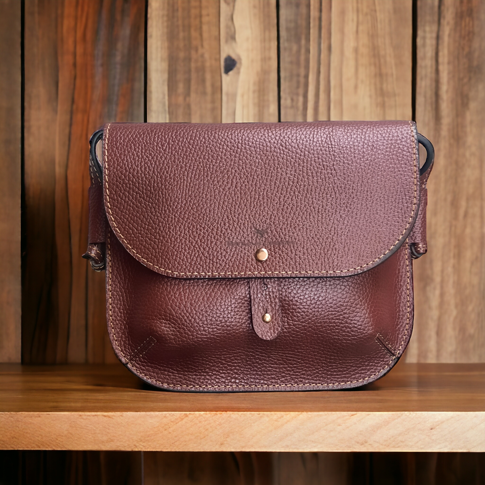 کیف دوشی زنانه چرم بارثاوا مدل 1261