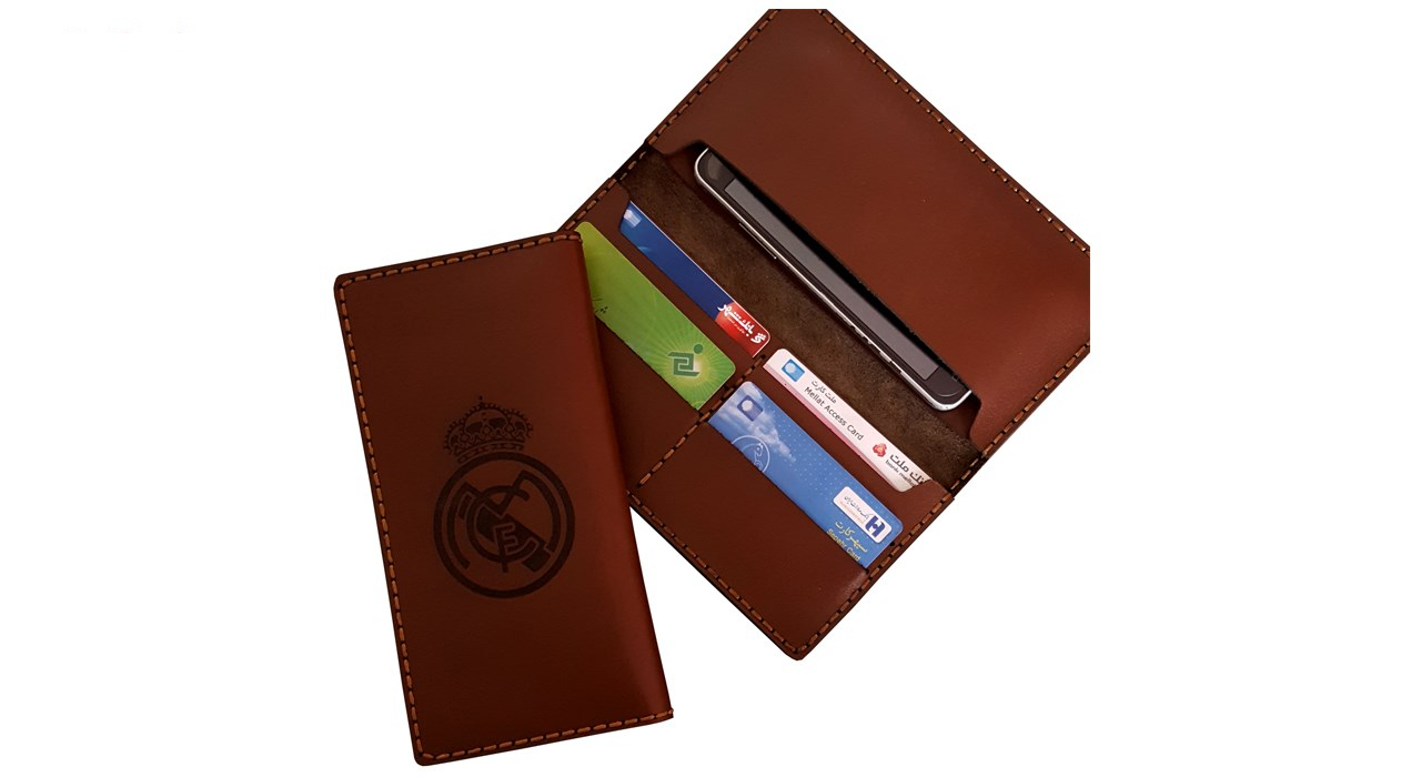 کیف پول چرمینه اسپرت طرح رئال مادرید کد 1009