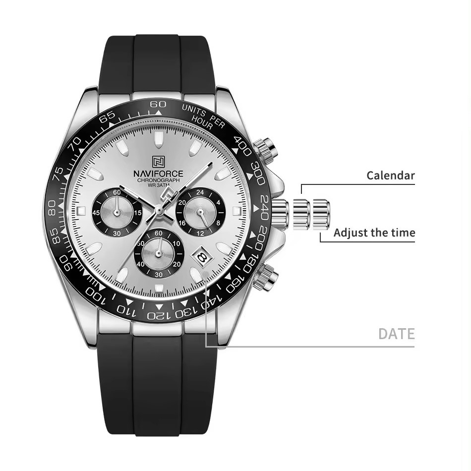 ساعت مچی عقربه‌ای کوارتز مردانه نیوی فورس مدل NF8054SWB