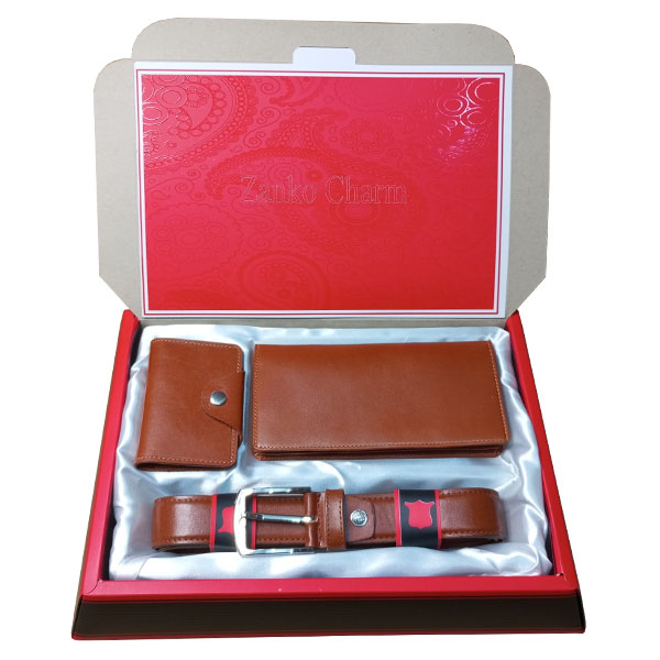 ست هدیه مردانه چرم زانکو مدل Zs-2224