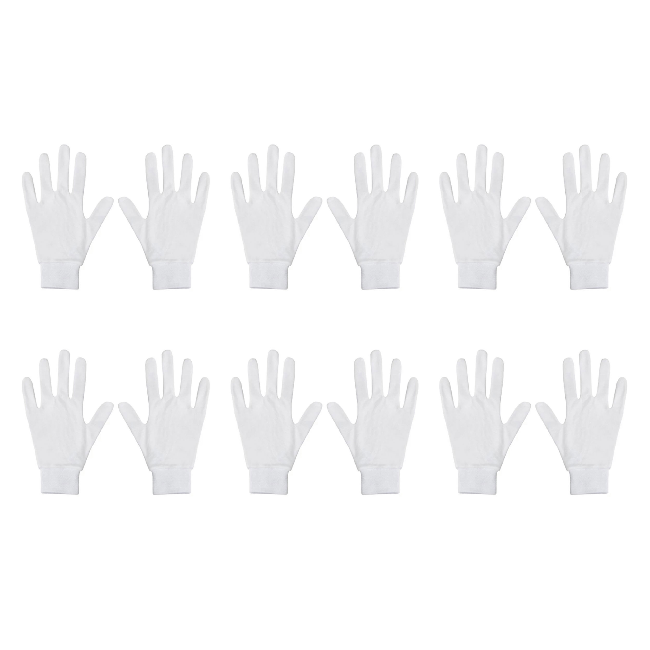 دستکش طاها طب مدل  نخی مچ دار کد 5291-2 بسته 6 عددی