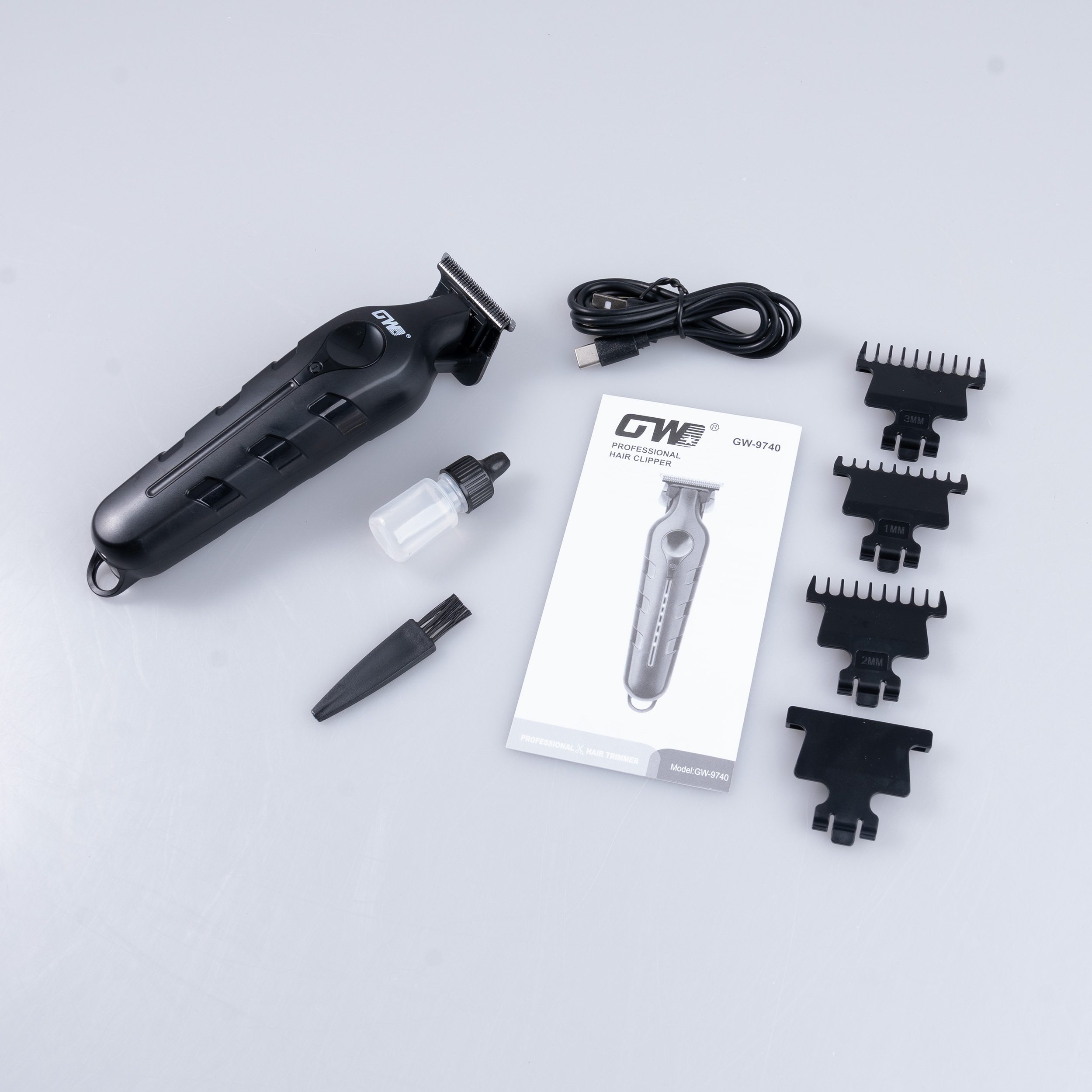 ماشین اصلاح موی صورت و بدن شارژی جی دبلیو مدل GW-9740