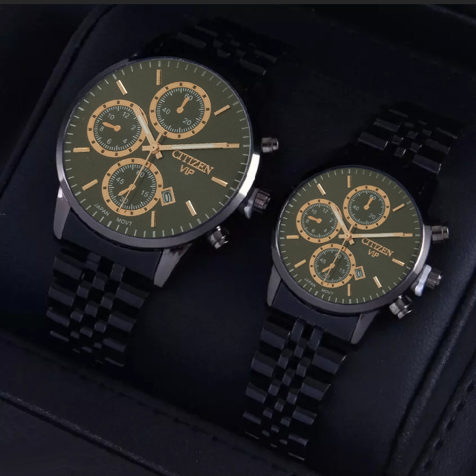 ست ساعت مچی عقربه ای زنانه و مردانه کد ip2