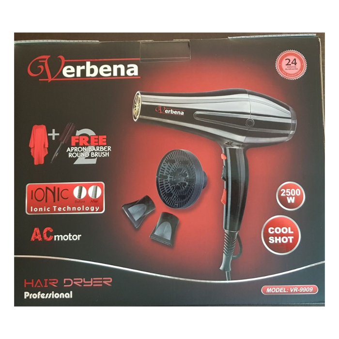 سشوار حرفه‌ای 2500 وات وربنا مدل VR9909