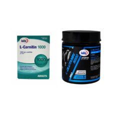 پودر ال گلوتامین 5000 یوروویتال _ 300 گرم به همراه قرص ال کارنیتین 1000 یوروویتال بسته 60 عددی