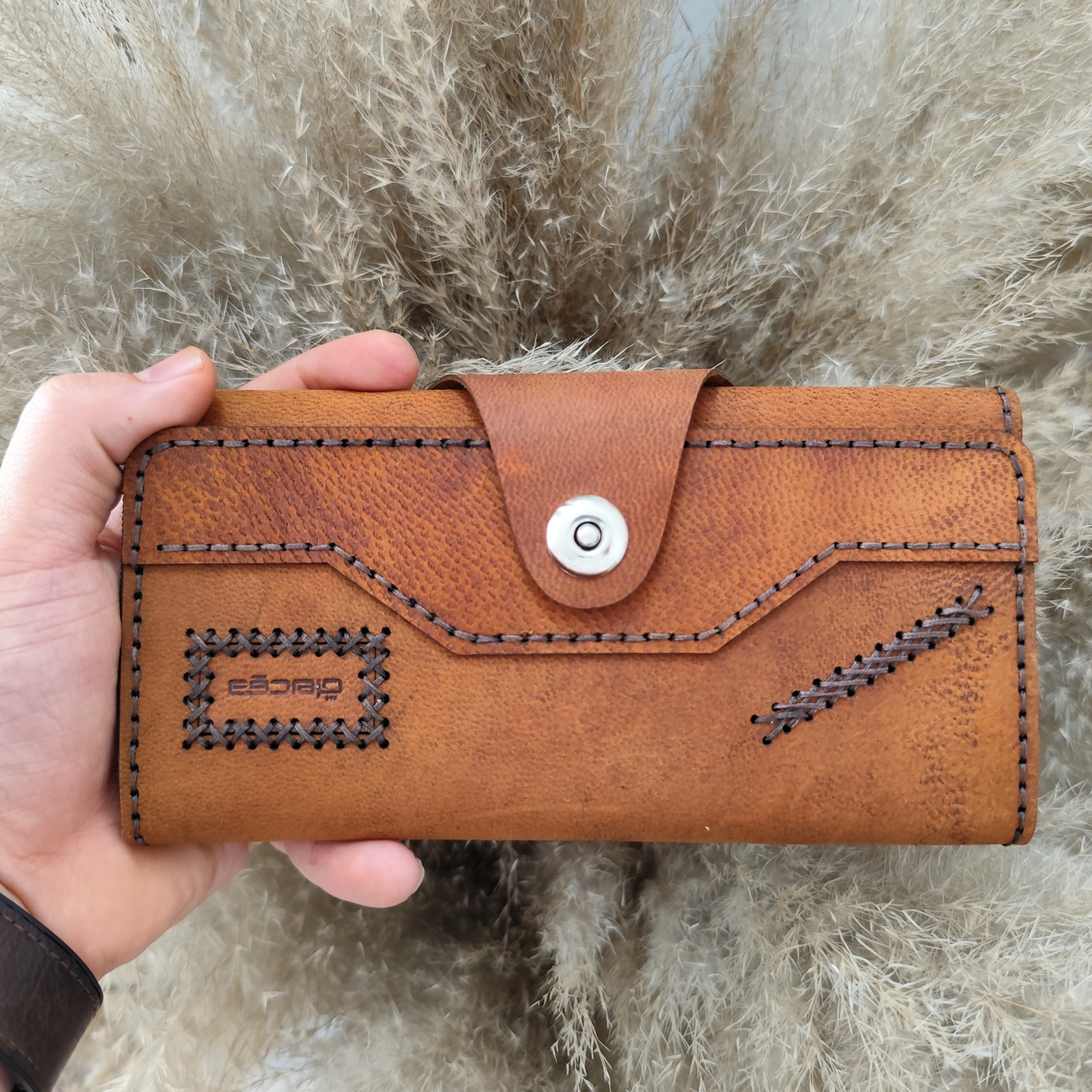 ست هدیه مردانه مدل چرم طبیعی بزی دقت Sch-t2