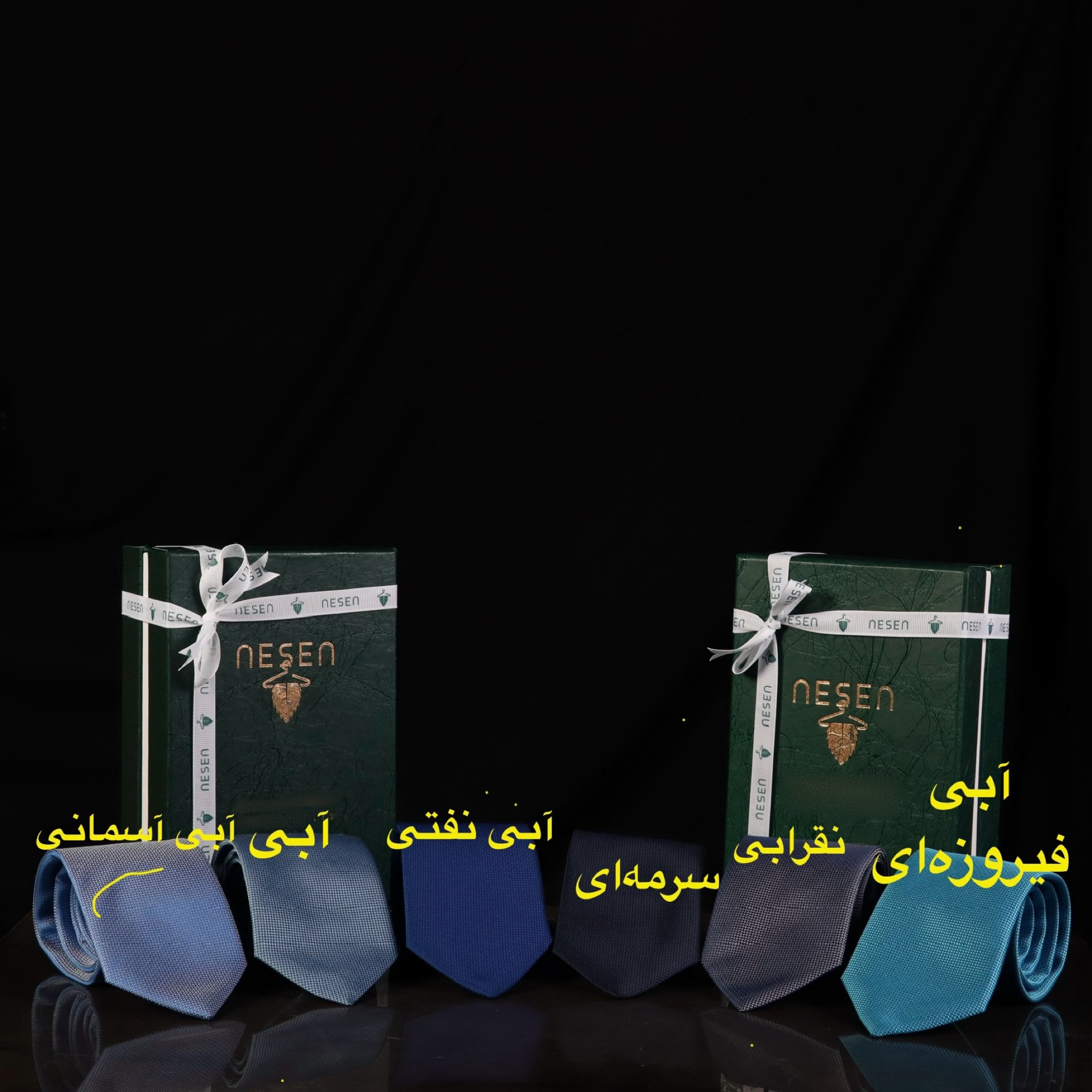 ست کراوات و دستمال جیب مردانه نسن طرح آکسفورد مدل PL1