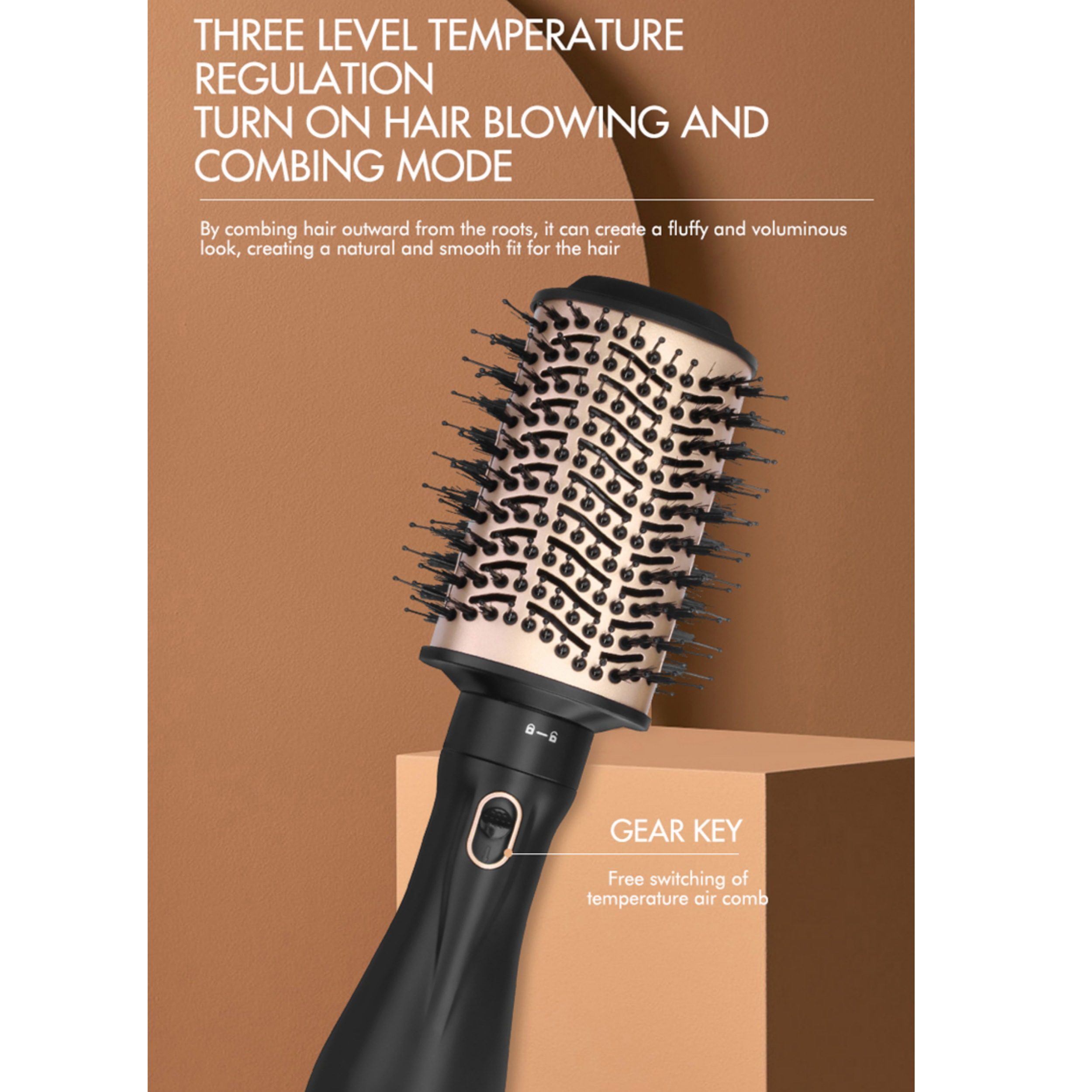 سشوار برسدار حالتدهنده 1500 وات انزو پروفیشینال مدل EN-6207 4in1