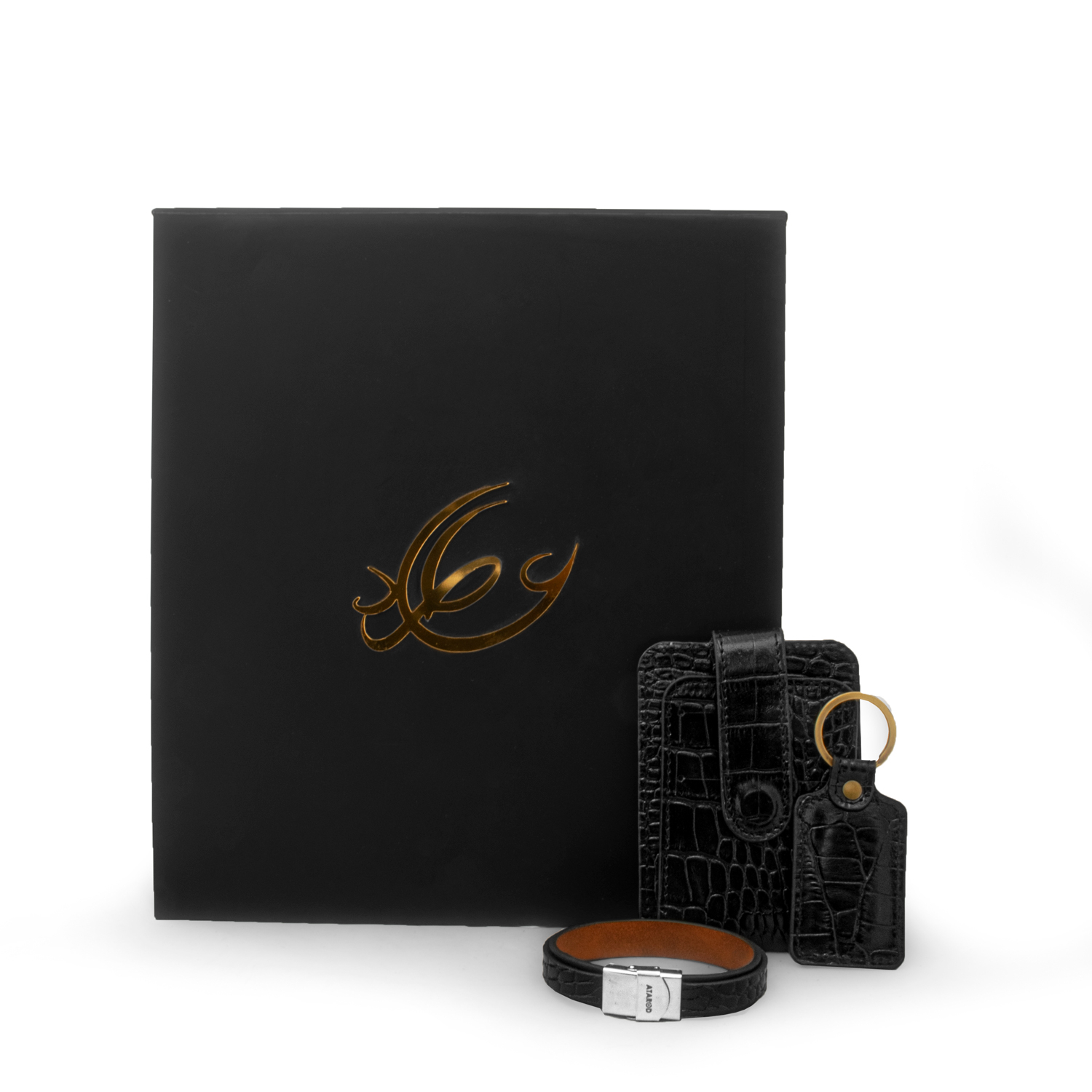 ست هدیه مردانه چرم عطارد مدل چرم طبیعی کد A116