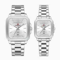 ست ساعت مچی عقربه‌ای کوارتز زنانه و مردانه نیوی فورس مدل NF9239SWS