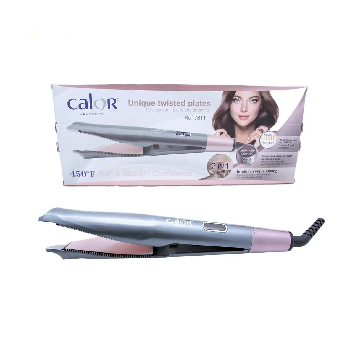 اتو و حالت‌دهنده‌ی مو حرفه ای کالور مدل 7811