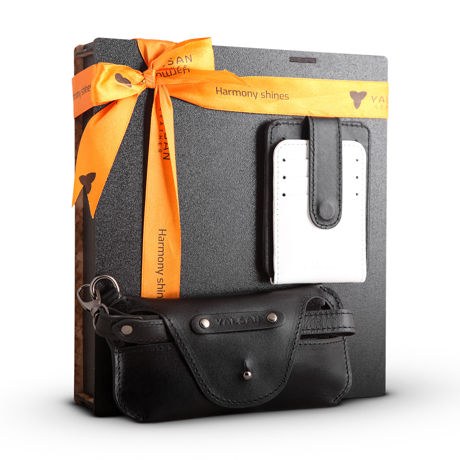 ست هدیه چرم یلسان مدل ایشا کد 198-01-NVD-GN