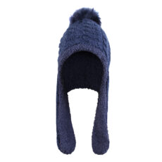 کلاه بافتنی مدل خلبانی پوم دار سام 336