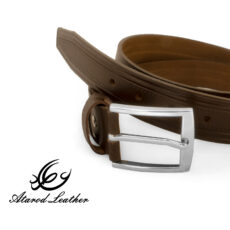 کمربند مردانه چرم عطارد مدل چرم طبیعی گاومیش کد B59