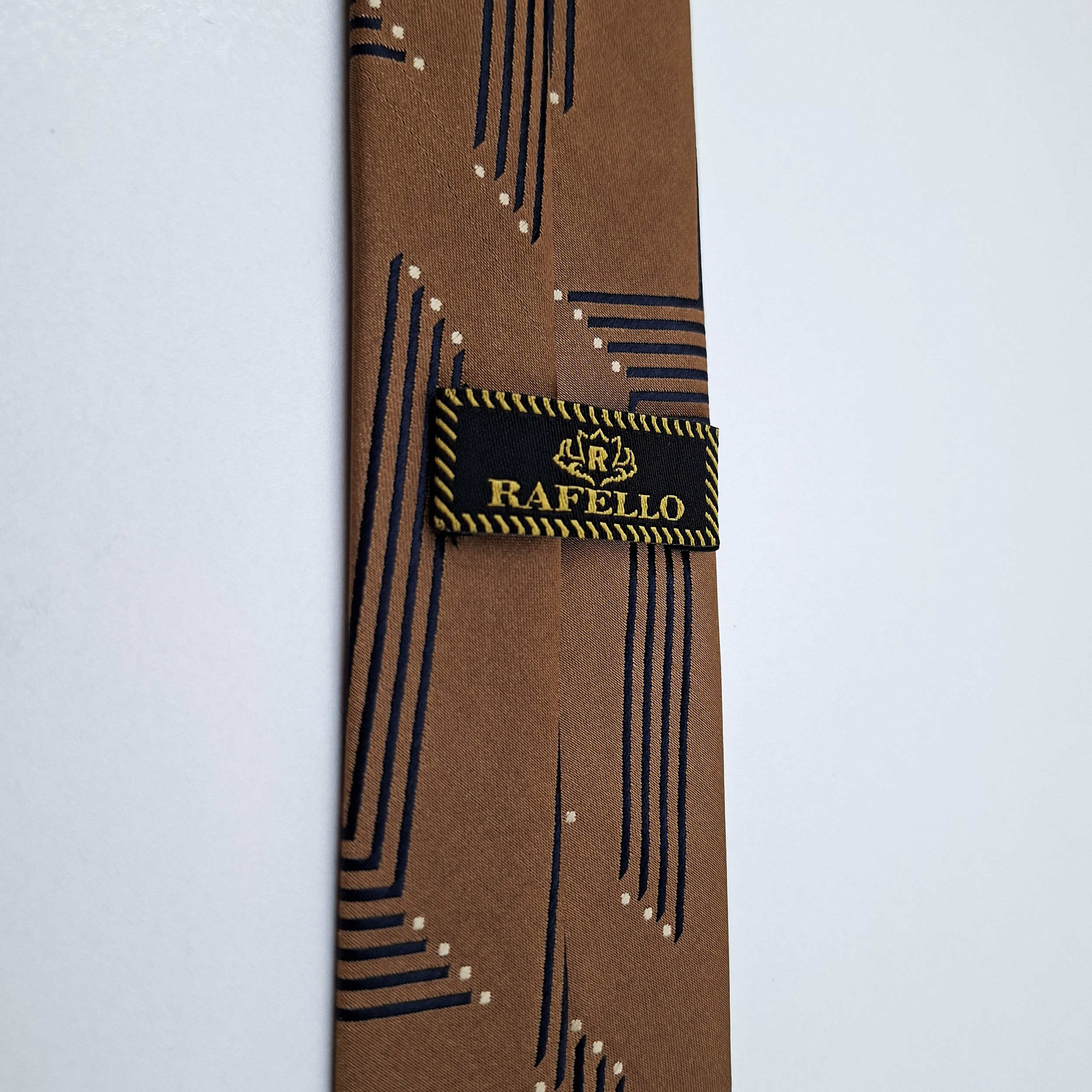 ست کراوات و دستمال جیب مردانه رافللو مدل دست دوز