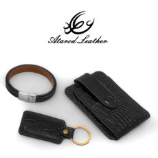 ست هدیه مردانه چرم عطارد مدل چرم طبیعی کد A116